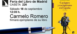 Feria del Libro de Madrid: Carmelo Romero firmará ejemplares de su libro