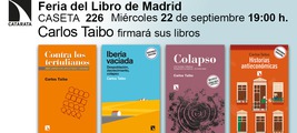 Feria del Libro de Madrid: Carlos Taibo firmará sus libros
