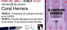 Feria del Libro de Sevilla 2021: Coral Herrera presenta 'El contrato amoroso'