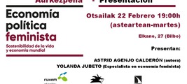 Bilbao: presentación de ​'Economía política feminista'