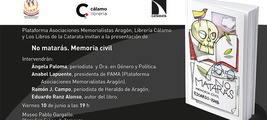 Zaragoza: presentación de 'No matarás. Memoria civil'