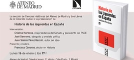Madrid: presentación de "Historia de las izquierdas en España".